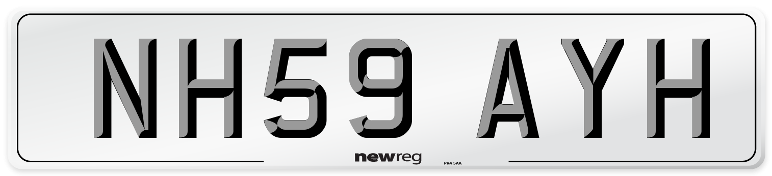 NH59 AYH Number Plate from New Reg